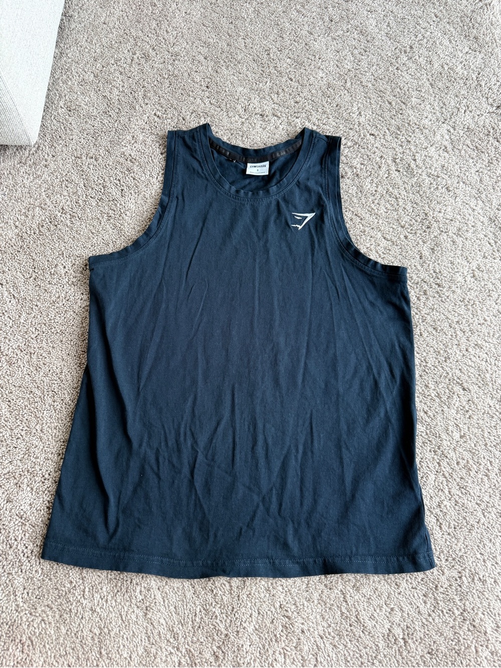 Gymshark critical slim fit blue Men's Sleeveless Training Tank small 100% cotton